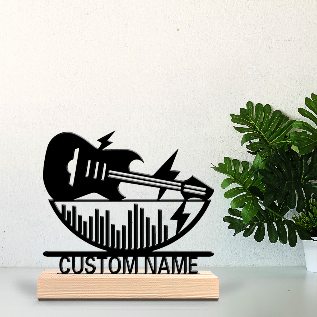 Baby Nursery - 1pc Fun Personalized Custom Guitar Metal