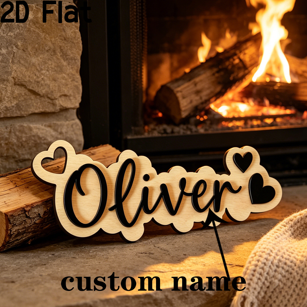 Baby Nursery - 1Pc Custom Love Decor Wooden Acrylic