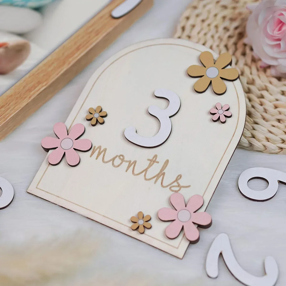 Milestone Card Set - Newborn Photography Props Baby Monthly Milestone