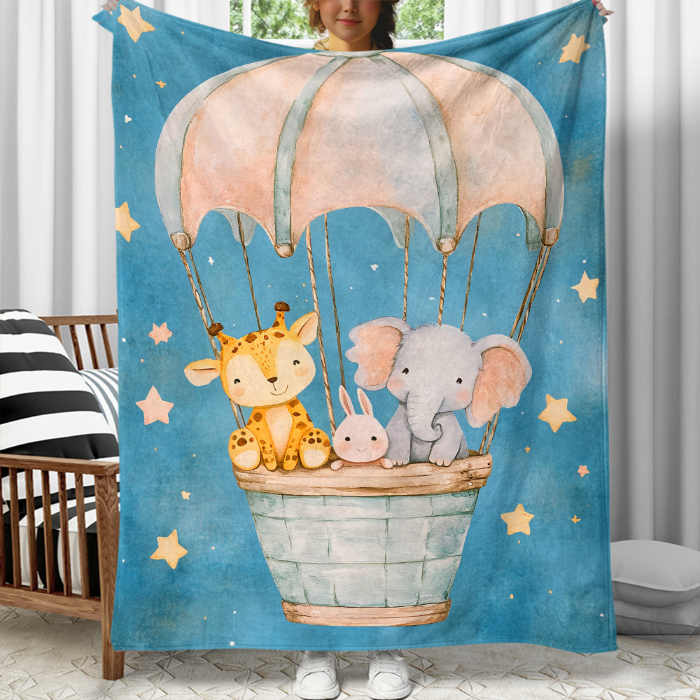Baby Nursery Hospital - Cute animals hot air balloon stars
