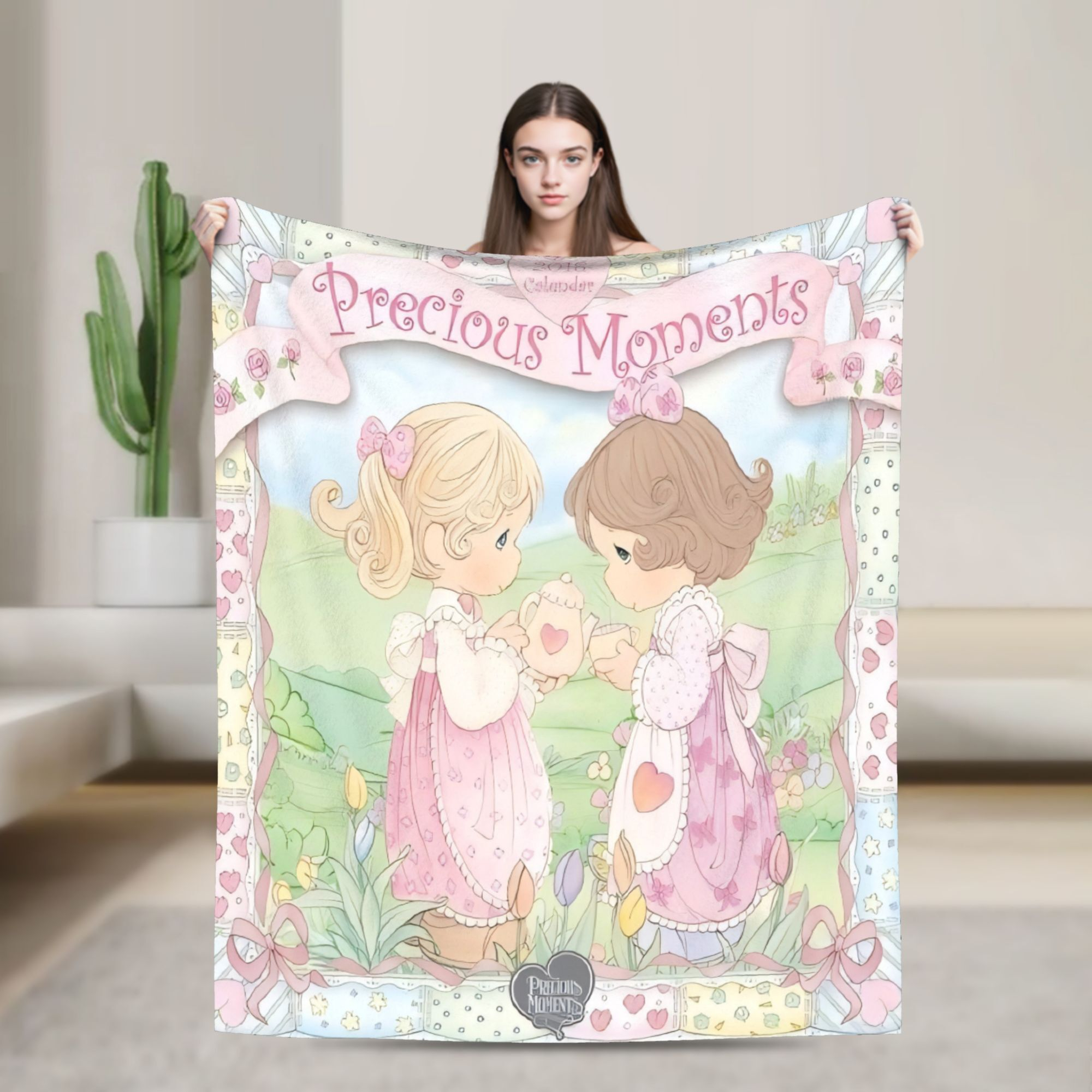 Baby Nursery Vintage Decor - VIKAMA Vintage Precious Moment Doll Fleece