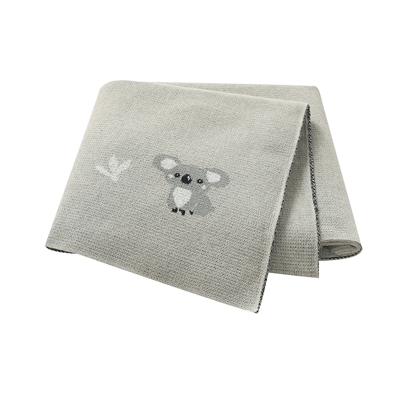 Baby Girl Nursery Quilt - Grey Baby Blankets Cotton 100*80cm Knit