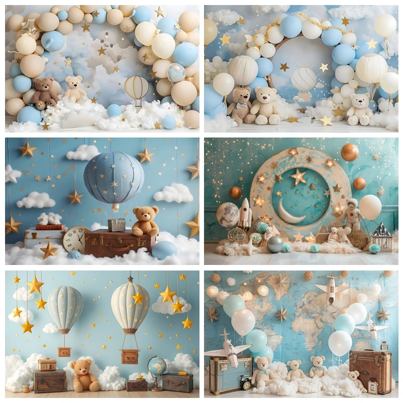 Baby Nursery Hot Air Balloon - Hot Air Balloons Bear Baby Shower