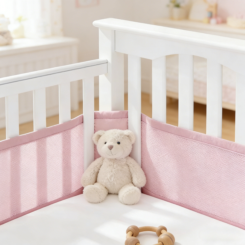 Baby Nursery Glider - Baby Bed Bumper Guard Breathable Mesh