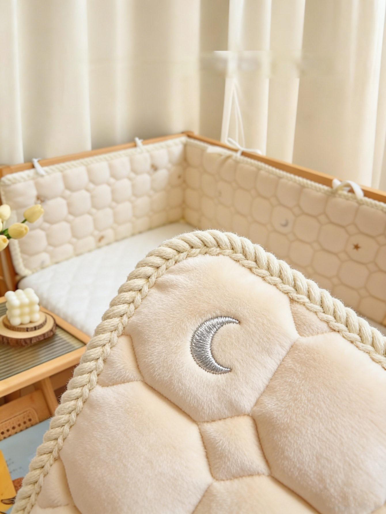 Baby Nursery Glider - Baby Crib Bumper Pure Cotton Children's