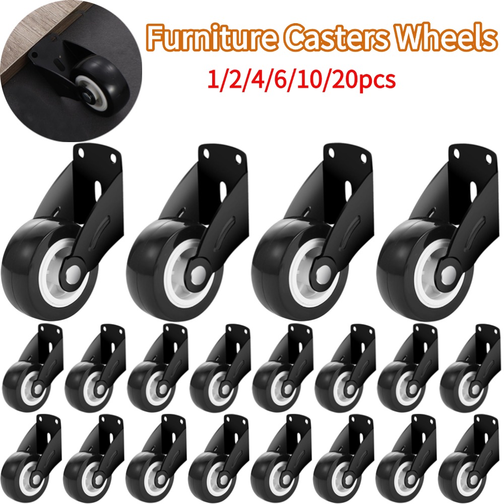 Baby Nursery Trolley - Furniture Casters Wheels Soft Rubber Swivel