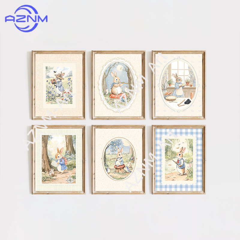 Vintage Boho Blue Plaid Rabbit - Baby Nursery Vintage Decor review and price