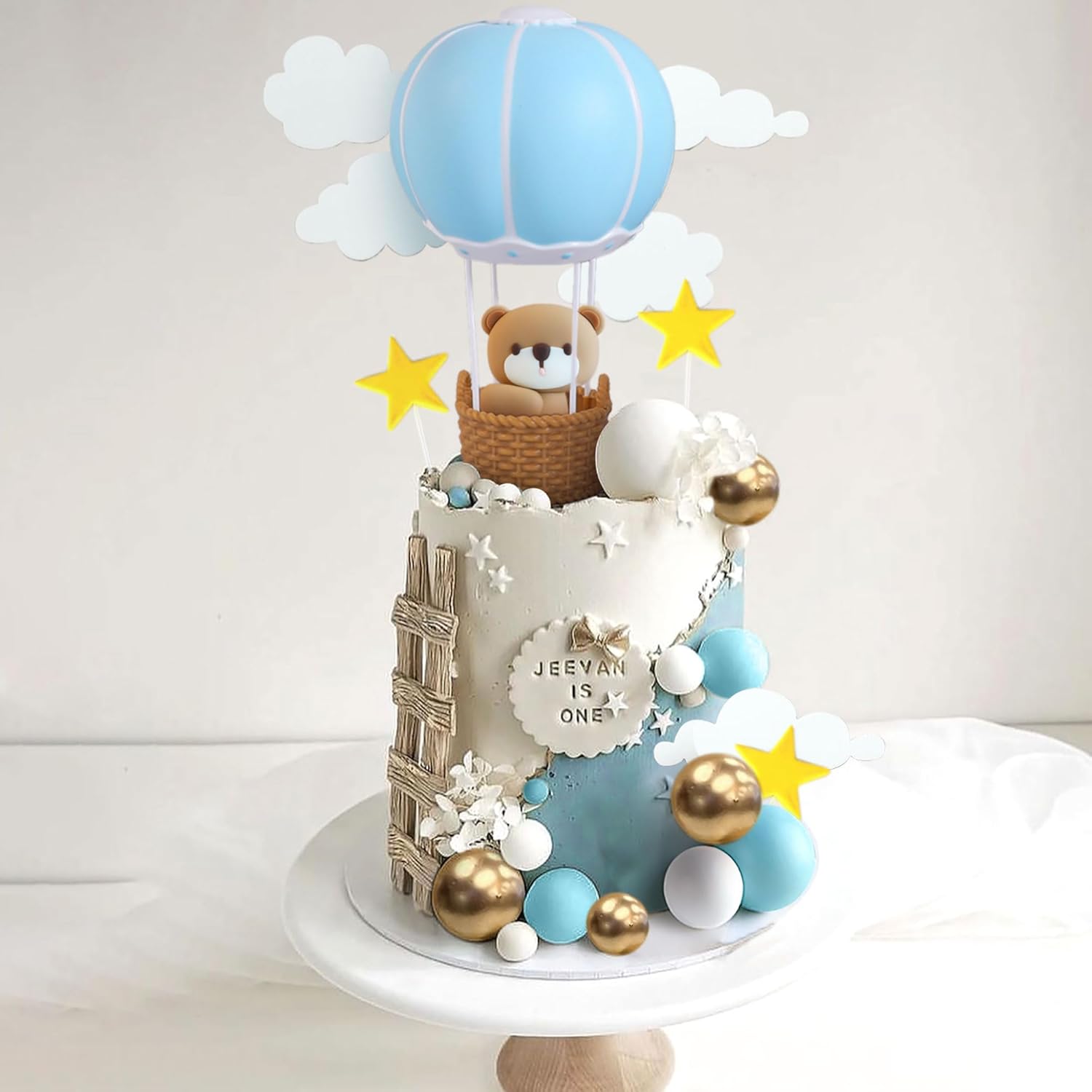 LaVenty Blue Pink Bear Cake De - Baby Nursery Hot Air Balloon review and price