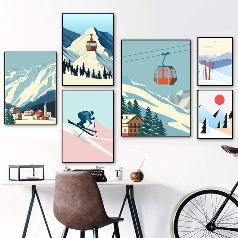 Vintage Minimalist Ski Snowboa - Baby Nursery Vintage Decor review and price