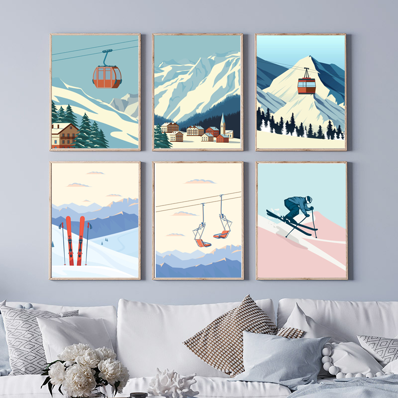 Vintage Minimalist Ski Snowboa - Baby Nursery Vintage Decor review and price