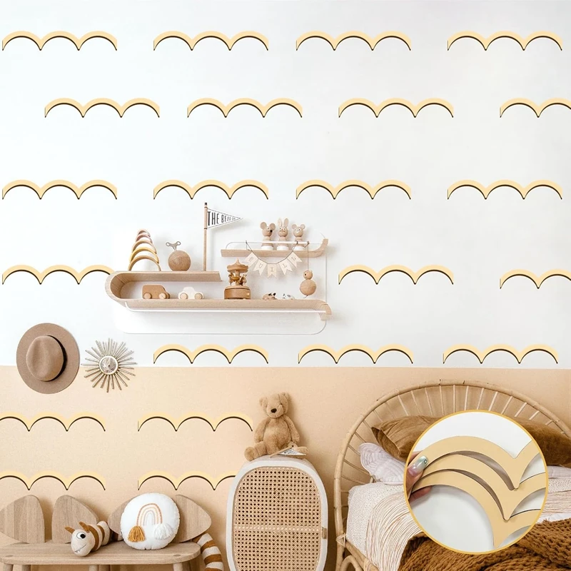 36Pcs Unfinished Wood Trim Mol - Baby Nursery Wall Stickers review and price