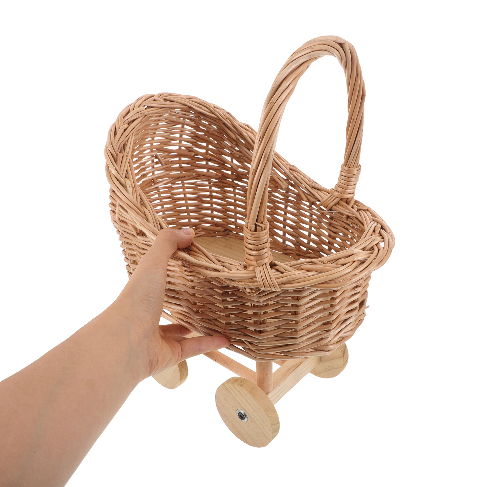 Vintage Rattan Miniature Pram  - Baby Nursery Vintage Decor review and price
