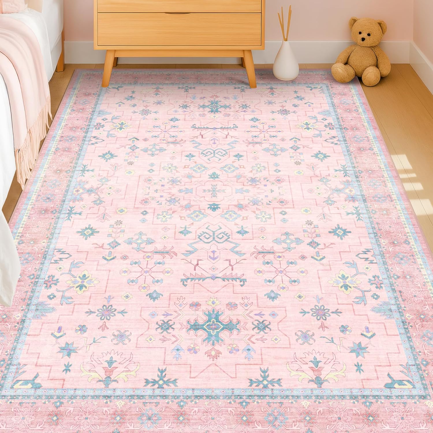 Pink Rugs for Bedroom Girls,Wa - Baby Nursery Vintage Decor review and price