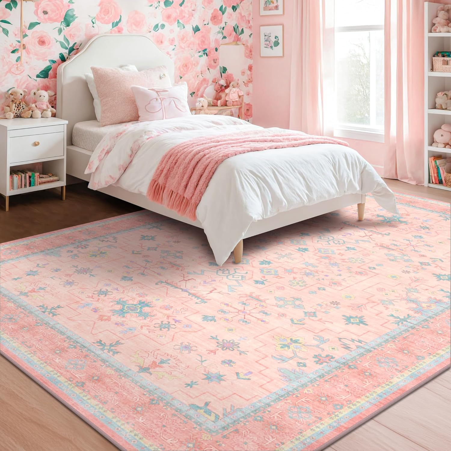 Pink Rugs for Bedroom Girls,Wa - Baby Nursery Vintage Decor review and price