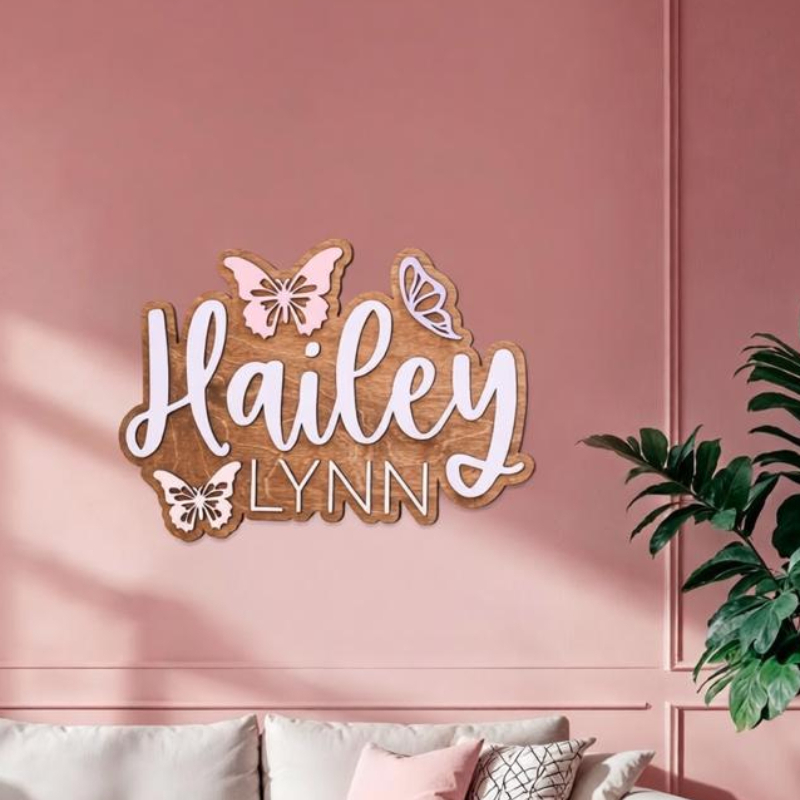 Personalized Butterfly Accent  - Baby Nursery Accent Wall review and price