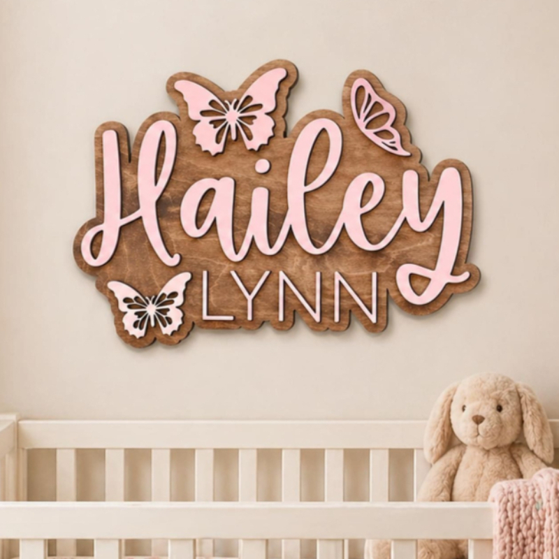 Personalized Butterfly Accent  - Baby Nursery Accent Wall review and price
