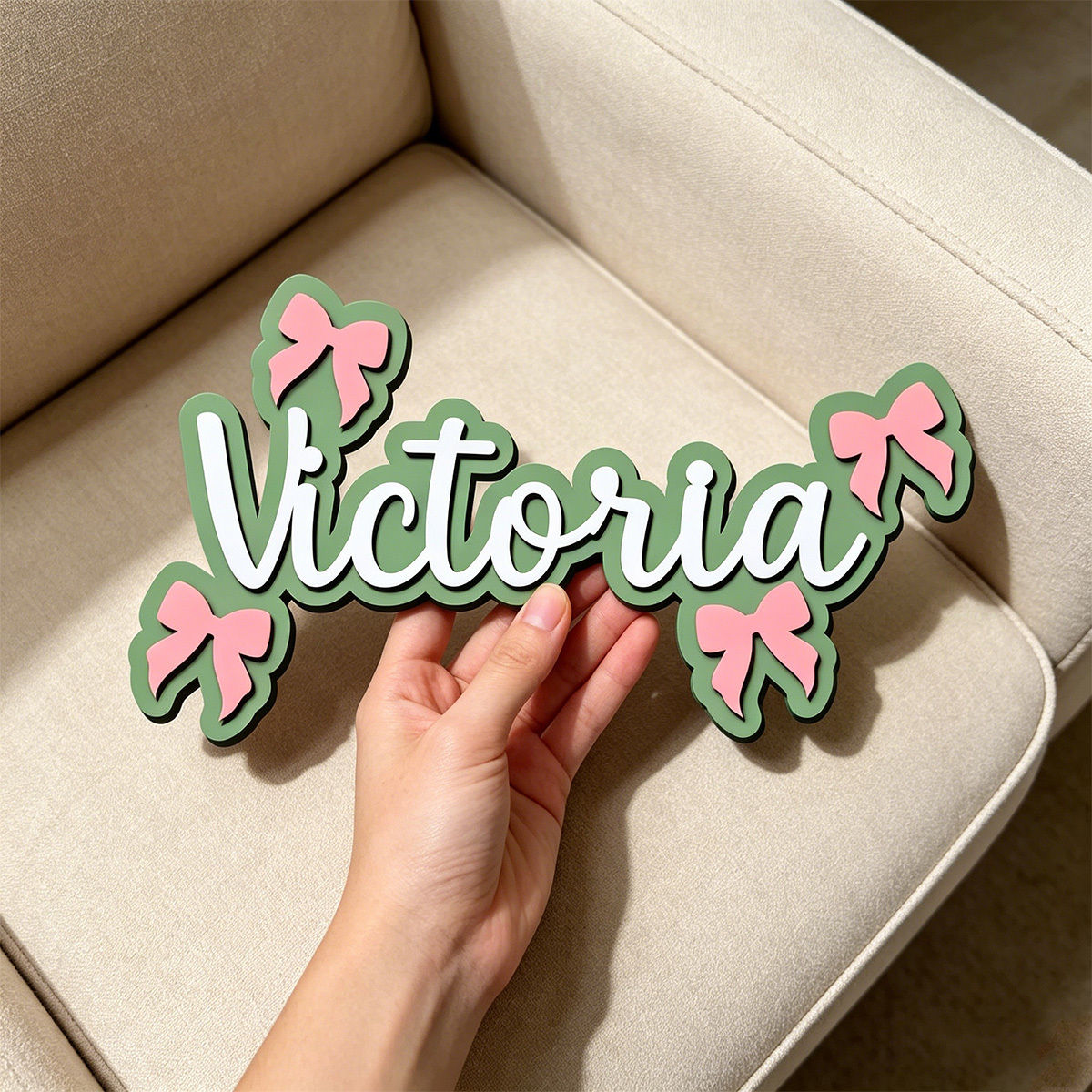 Personalized Bow Accent Wooden - Baby Nursery Accent Wall review and price