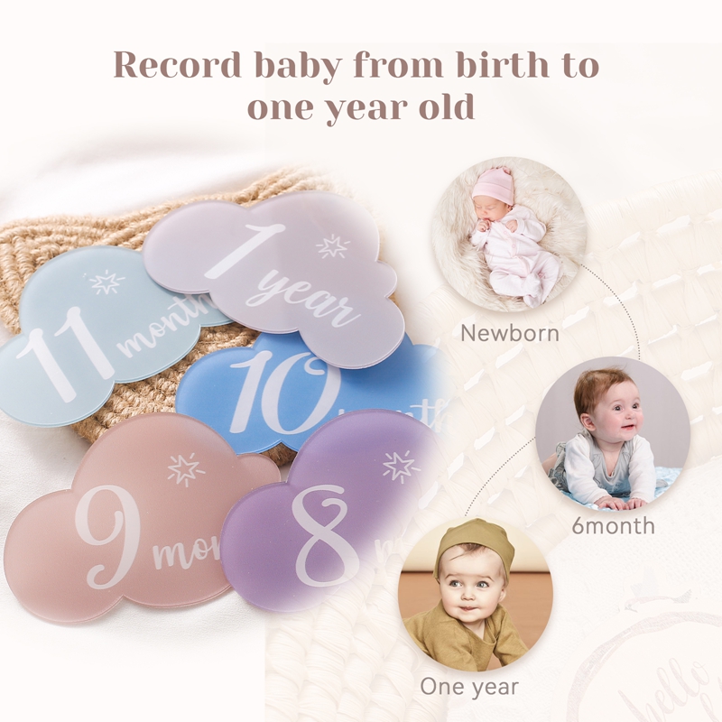 1Set Baby Acrylic Number Miles - Milestone Card Set review and price