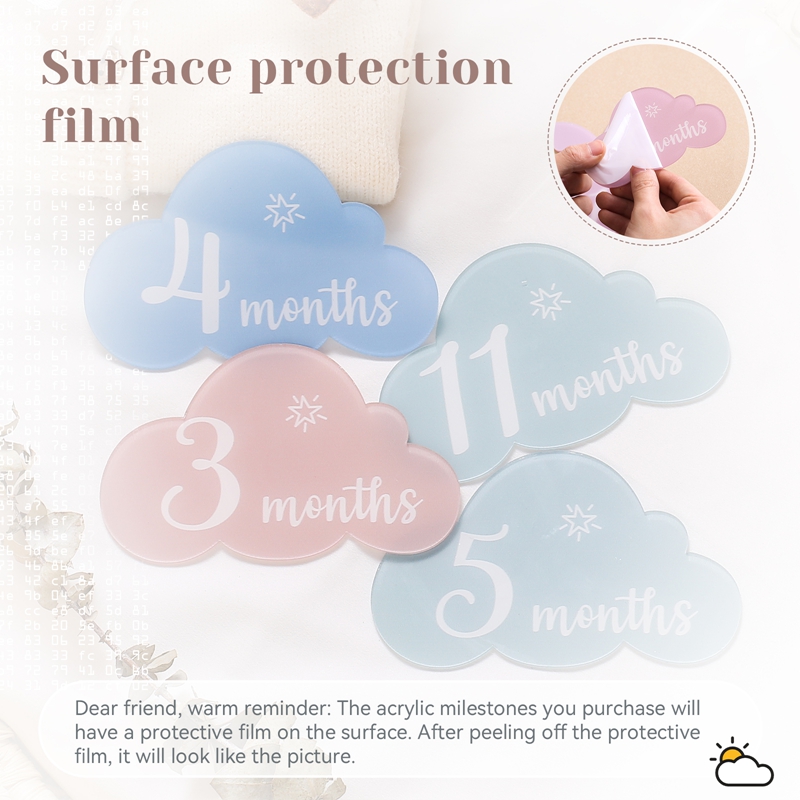 1Set Baby Acrylic Number Miles - Milestone Card Set review and price