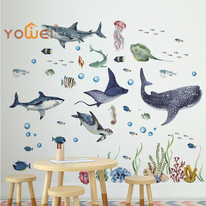 Latest Watercolor Sharks Ocean - Baby Nursery Ocean review and price