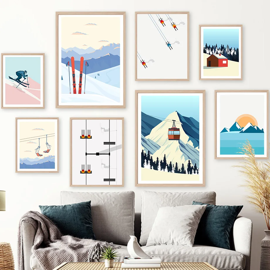 Vintage Minimalist Ski Snowboa - Baby Nursery Vintage Decor review and price