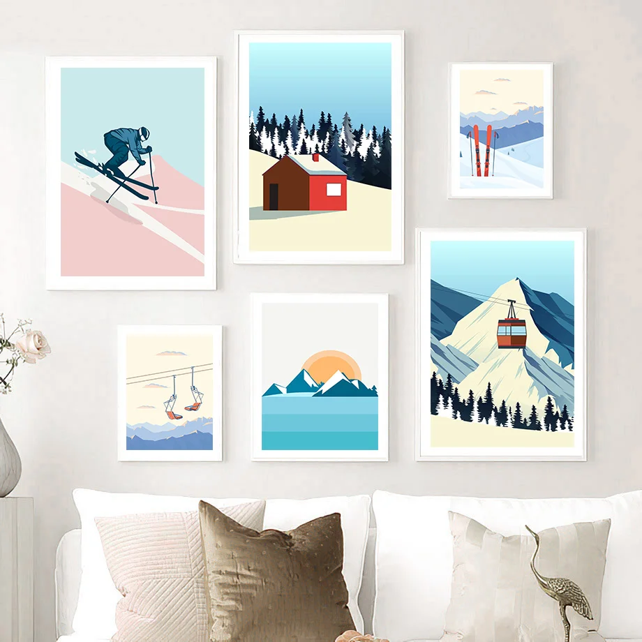 Vintage Minimalist Ski Snowboa - Baby Nursery Vintage Decor review and price
