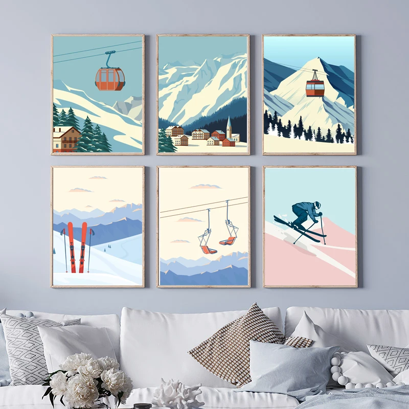 Vintage Minimalist Ski Snowboa - Baby Nursery Vintage Decor review and price