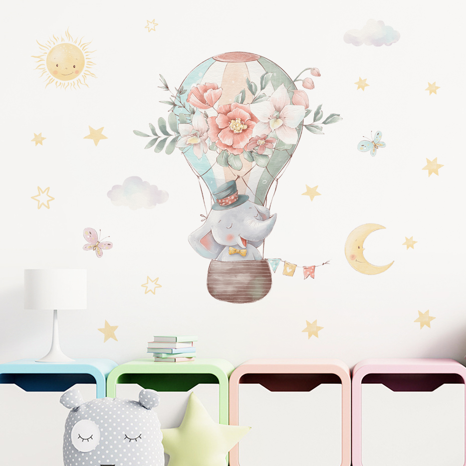 Cartoon Elephant Hot Air Ballo - Baby Nursery Hot Air Balloon review and price