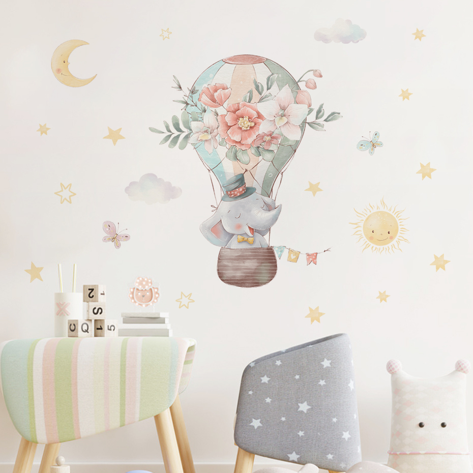 Cartoon Elephant Hot Air Ballo - Baby Nursery Hot Air Balloon review and price
