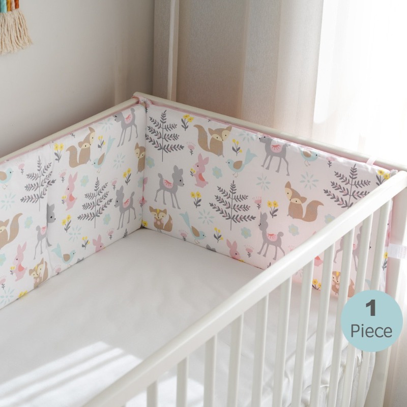 Pink 1-Piece Crib Bumper Soft  - Baby Nursery Glider review and price
