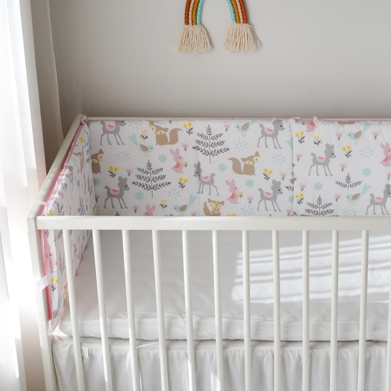 Pink 1-Piece Crib Bumper Soft  - Baby Nursery Glider review and price