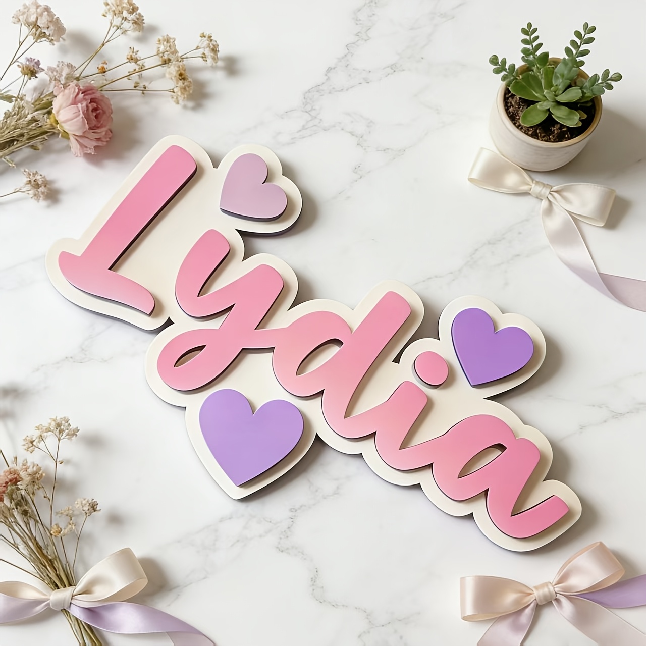 Personalized Gradient Heart Na - Baby Nursery Decorations review and price