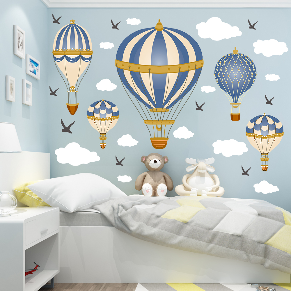 Cartoon Hot Air Balloon Clouds - Baby Nursery Hot Air Balloon review and price