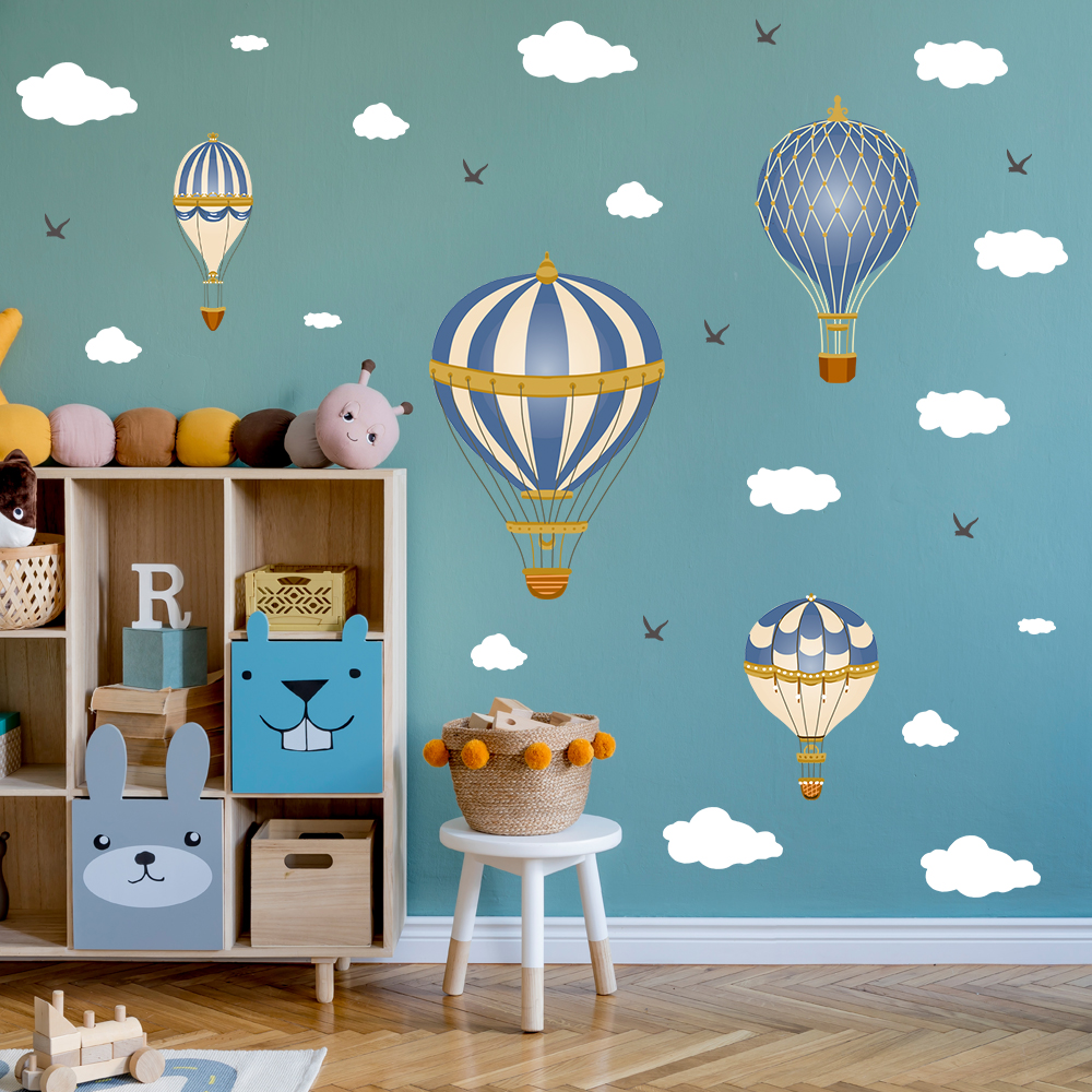 Cartoon Hot Air Balloon Clouds - Baby Nursery Hot Air Balloon review and price