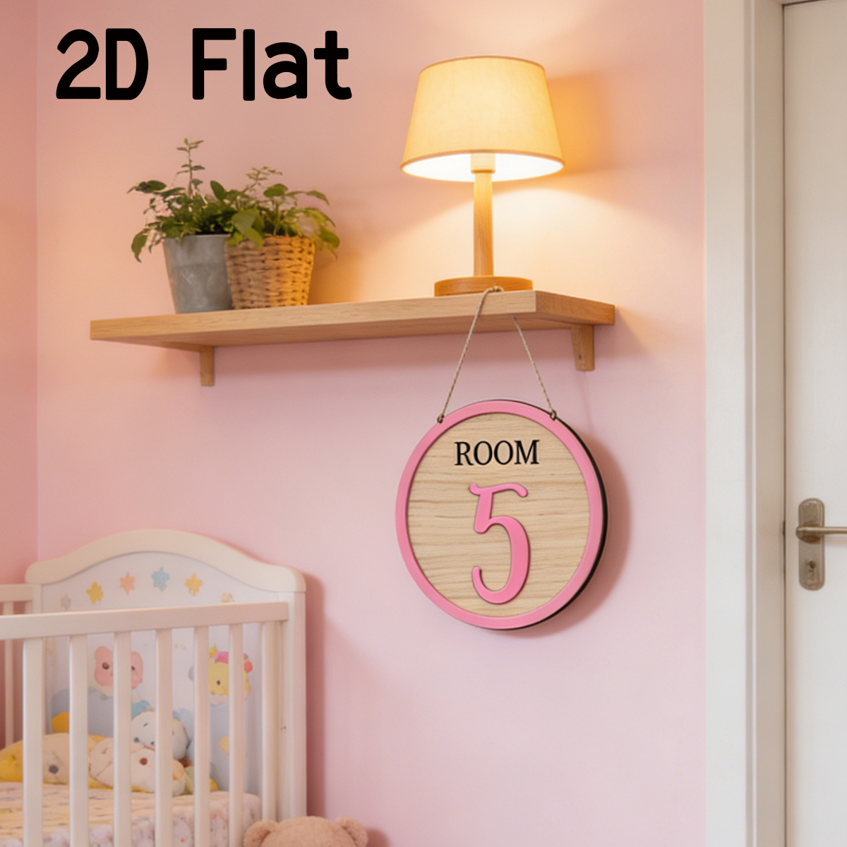 1Pc Cutom Pink Room Number Woo - Baby Nursery review and price