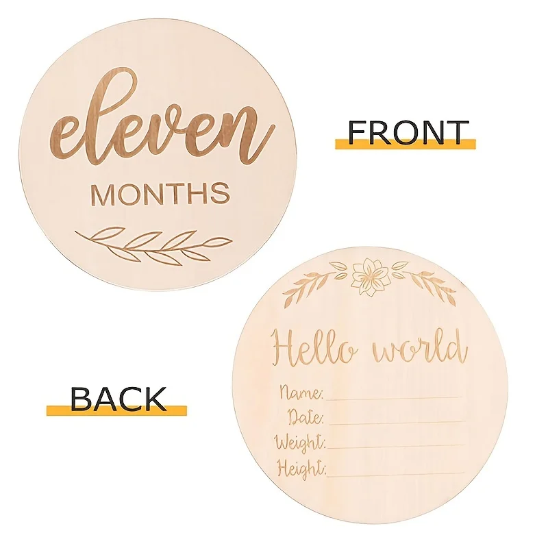 Wooden Wood Chip Month Souveni - Milestone Card Set review and price