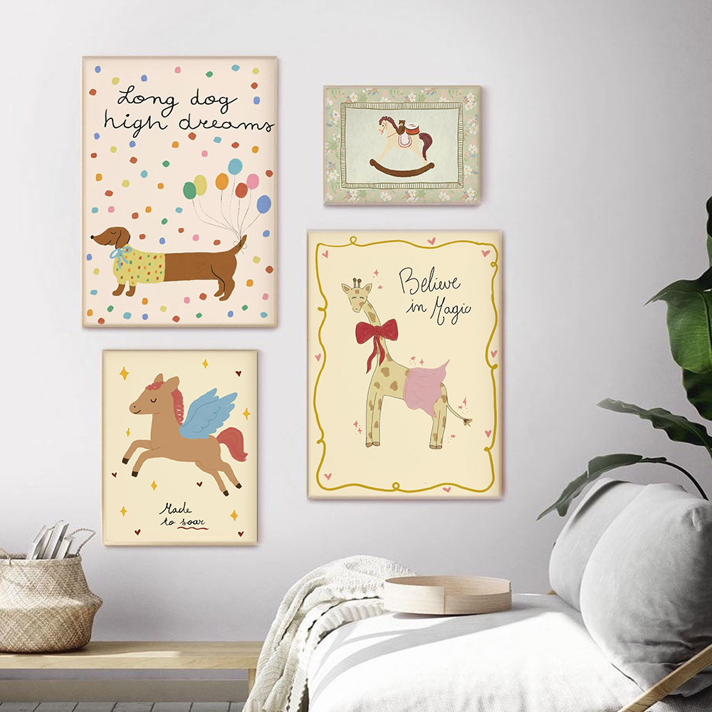 Vintage Rocking Horse Giraffe  - Baby Nursery Vintage Decor review and price