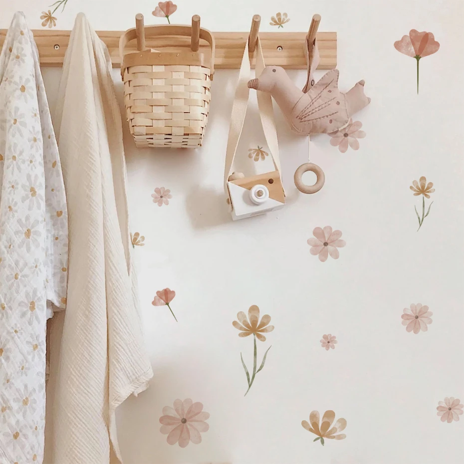 Boho Flowers Wall Stickers Chi - Baby Nursery Wall Stickers review and price