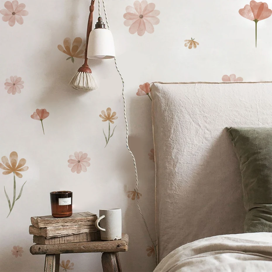 Boho Flowers Wall Stickers Chi - Baby Nursery Wall Stickers review and price