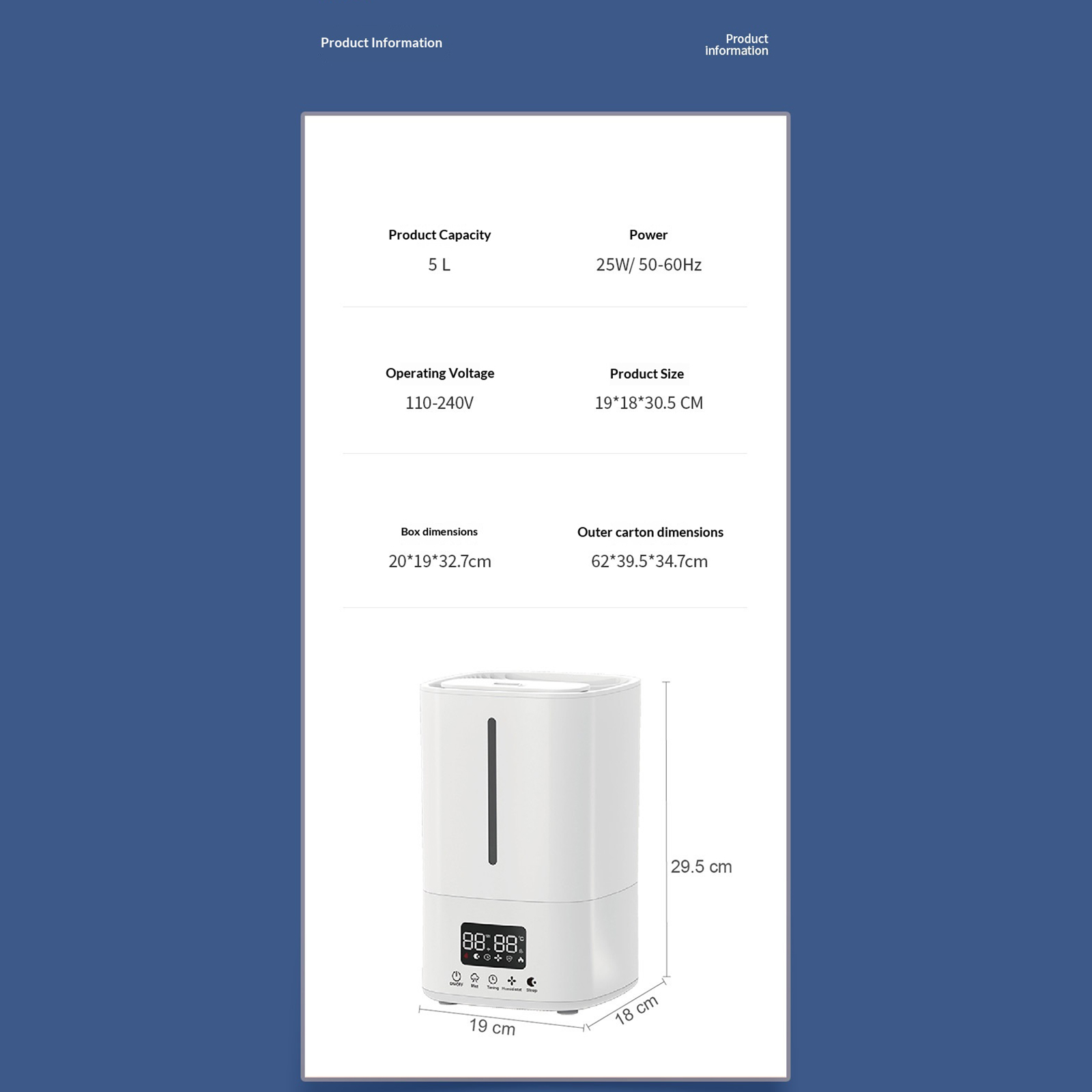 5L Cool Mist Humidifier W/ Air - Baby Nursery Air Purifier review and price