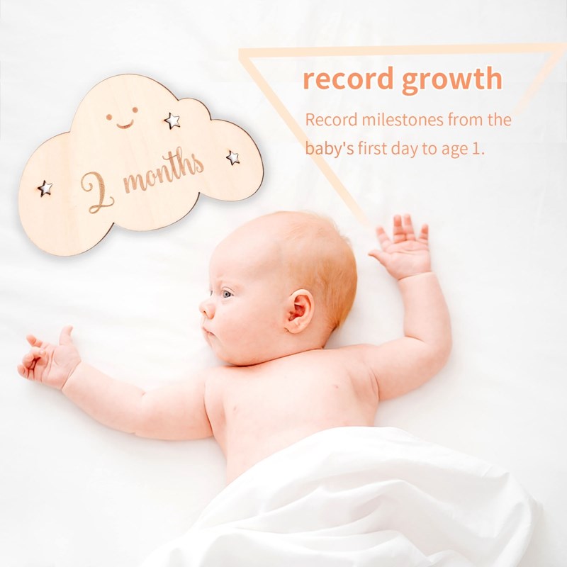 8pcs/set Wooden Baby Milestone - Milestone Card Set review and price