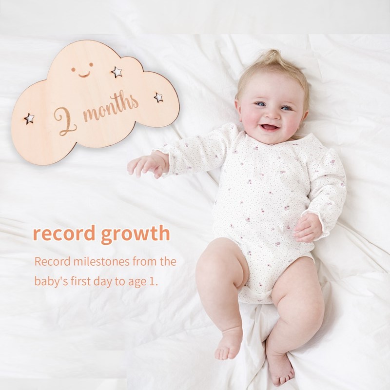 8pcs/set Wooden Baby Milestone - Milestone Card Set review and price
