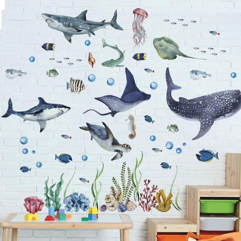 Watercolor Sharks Ocean Animal - Baby Nursery Ocean review and price