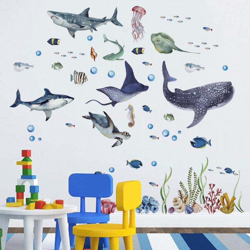 Watercolor Sharks Ocean Animal - Baby Nursery Ocean review and price