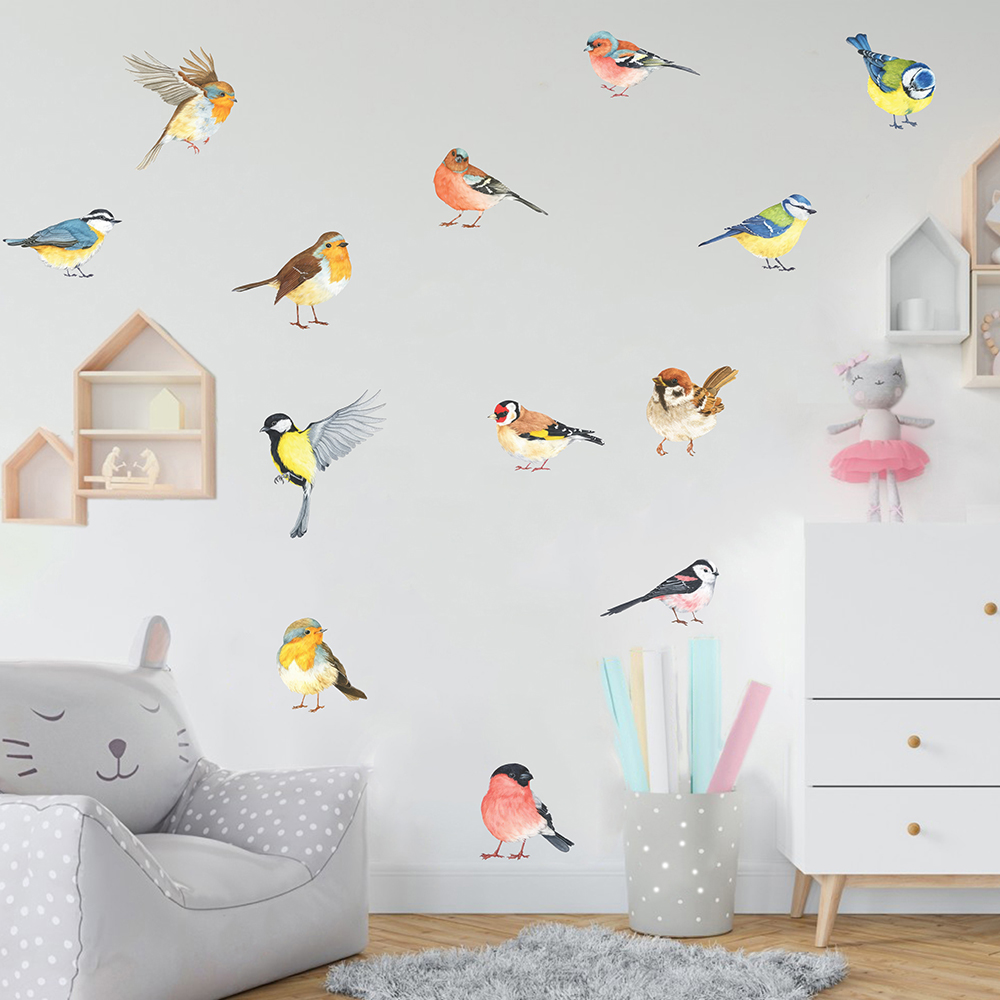13pcs Little Birds Wall Sticke - Baby Nursery Wall Stickers review and price
