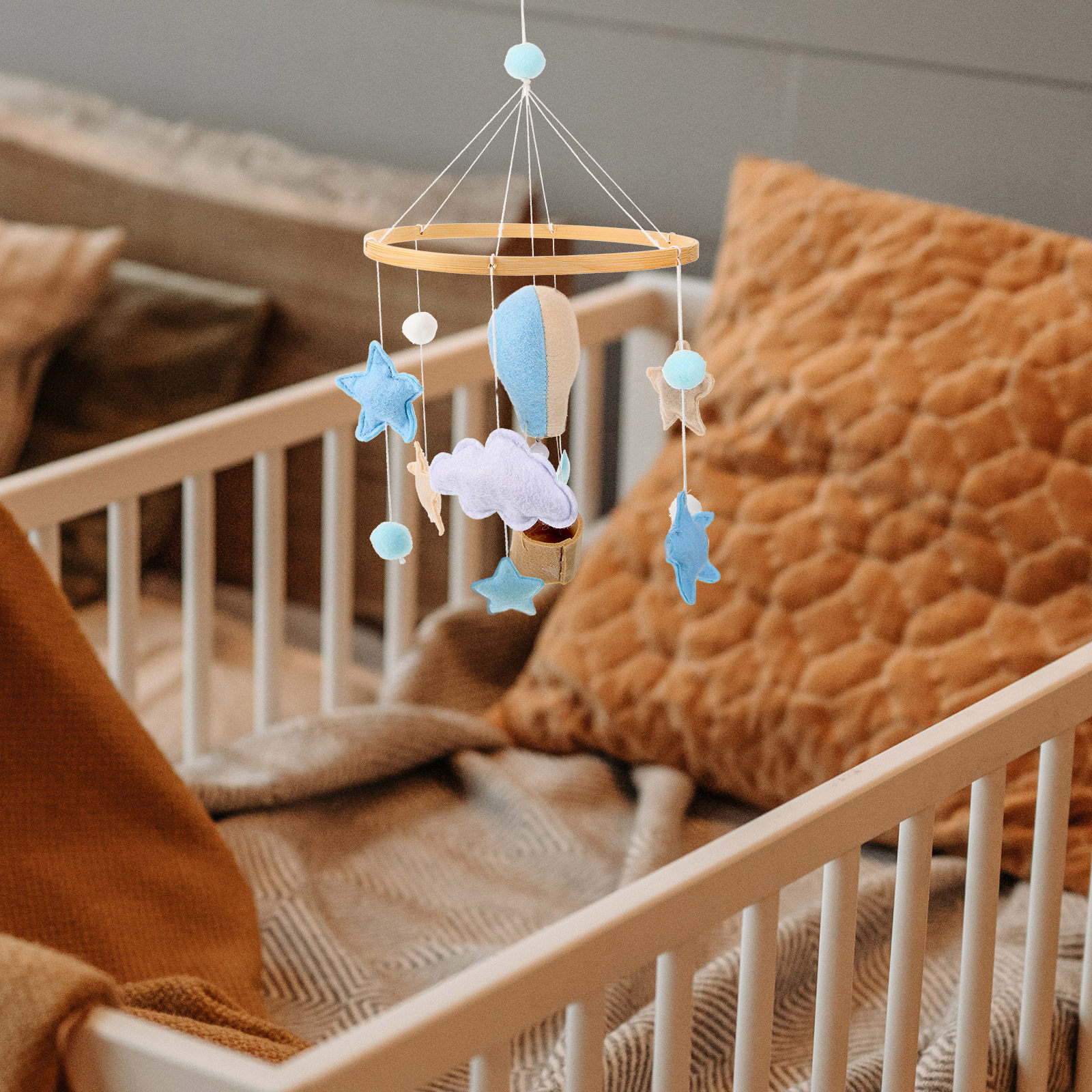 Cloud and Hot Air Balloon Crib - Baby Nursery Hot Air Balloon review and price