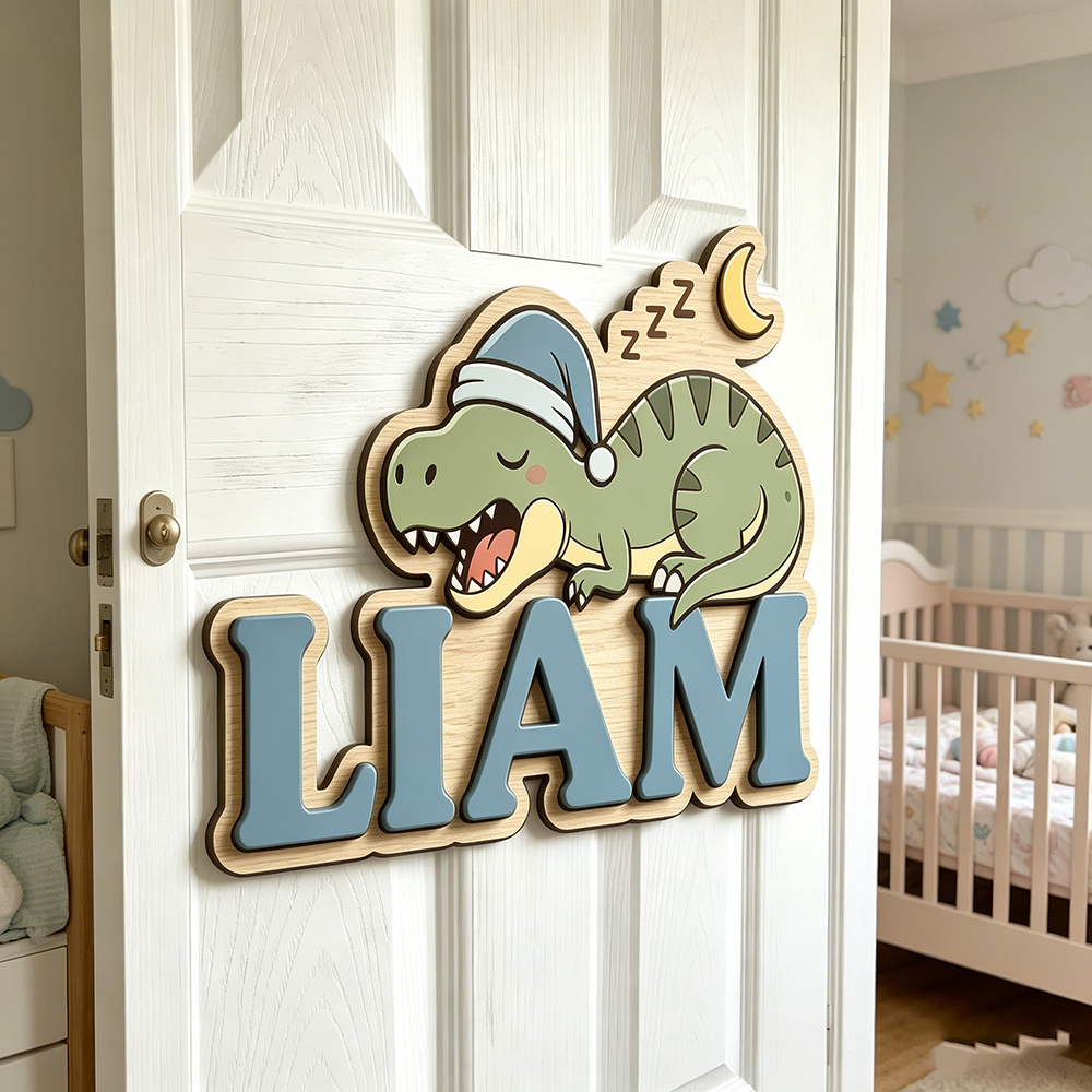 Personalized Sleepy Dinosaur N - Baby Nursery review and price