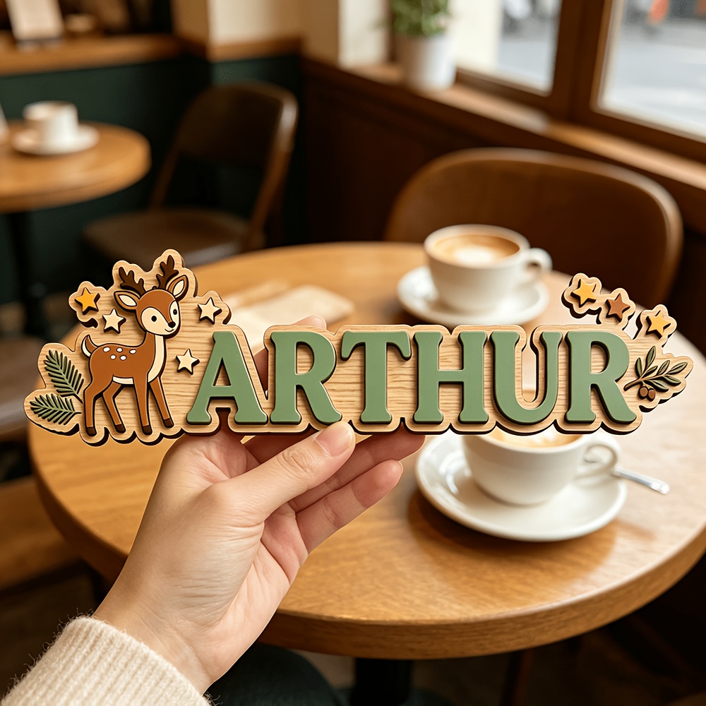 Custom Deer & Star Wooden Name - Baby Nursery review and price