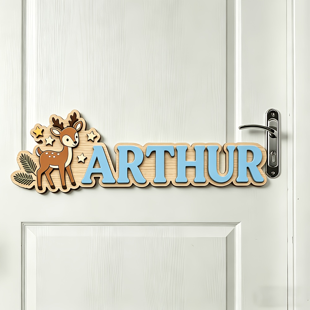 Custom Deer & Star Wooden Name - Baby Nursery review and price