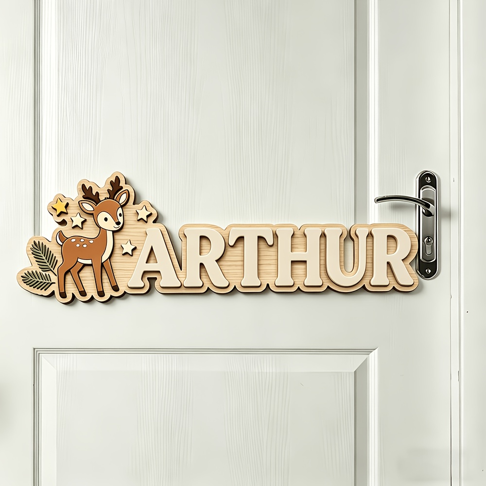 Custom Deer & Star Wooden Name - Baby Nursery review and price